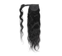 JIANBOHAIRS Extensiones de cola de caballo de cabello humano con clip for mujeres negras, piezas de cabello de aspecto natural, ondas corporales Daily Wear(12inch)