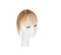 JIANBOHAIRS Flequillo de aire de 4 x 6 cm, cabello humano, postizo con clip, 10 g, flequillo ligero de 25 cm for Thinning Hair(Light Brown)