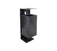 JIANBOHAIRS Outdoor Trash Can Bote de basura for exteriores con tapa superior y cenicero, cubo de basura de acero inoxidable, fácil de instalar