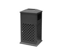 JIANBOHAIRS Outdoor Trash Can Bote de basura resistente con parrilla retro, cubo de basura de metal de acero galvanizado for parque al aire libre 50 × 40 × 90 cm