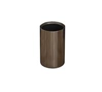 JIANBOHAIRS Papelera 12Liter Large Capacity Metal Circular Trash Can,Uncovered,with Non Slip Base and Removable Plastic Inner Bin,for Bathroom,Bedroom,Office(Brown)