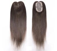JIANBOHAIRS Peluca De Cabello Humano For Fino Mujeres, Sin Flequillo, Monofilamento 3 X 5 Pulgadas, Bases Grandes, Con Clip, Pelucas, Extensiones for Thinning Hair(Dark brown)