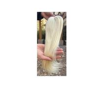 JIANBOHAIRS Peluca de monofilamento de PU con base de encaje suizo 3X5, anudada a mano, de seda, transpirable, con clip for mujer for Thinning Hair