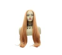 JIANBOHAIRS Peluca naranja de 24 pulgadas for mujer, cabello sintético ondulado con raya al medio, ideal for fiestas y Halloween. for Thinning Hair
