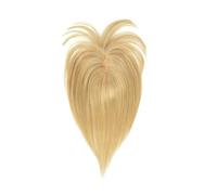 JIANBOHAIRS Pelucas con clip y flequillo for mujer, cabello humano Remy, base de seda, for cabello fino. for Thinning Hair(14inch,Golden)