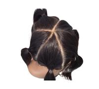 JIANBOHAIRS Pelucas de cabello humano con encaje completo for mujeres negras, peluca de encaje transparente HD recta, cabello Remy brasileño prearrancado for Thinning Hair(12inch)