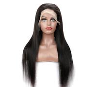 JIANBOHAIRS Pelucas frontales de encaje 13x4, cabello humano liso de densidad 180 for mujeres for Thinning Hair(36inch)