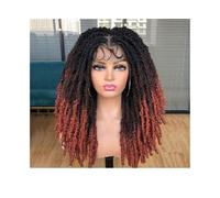 JIANBOHAIRS Pelucas trenzadas de encaje completo de 20 pulgadas for mujer, extensiones de trenzas sintéticas con rastas de crochet for Thinning Hair(1B-99J-350)