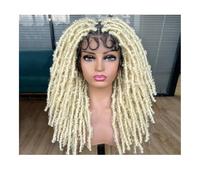JIANBOHAIRS Pelucas trenzadas de encaje completo de 20 pulgadas for mujer, extensiones de trenzas sintéticas con rastas de crochet for Thinning Hair(613)