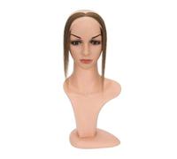 JIANBOHAIRS Postizo De Cabello Humano for Mujer, 10 Pulgadas, Con Línea Natural, Parche For La Caída Del, Gancho Manual Y Un Solo Nudo Encaje, Invisible for Thinning Hair(Medium Brown)