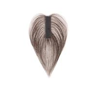 JIANBOHAIRS Postizos de cabello humano for mujer, adhesivos de costura for aumentar el volumen de las extensiones esponjosas sin clips for Thinning Hair(Side Bangs Brown)