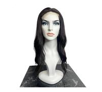 JIANBOHAIRS Postizos for el cabello for mujeres con adelgazamiento, 15 x 15 cm, cobertura de área grande, base monocromática ondulada con clip, color negro natural for Thinning Hair(24 IncH)