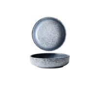 JIANBOHAIRS Sauce Bowls Sauce Dishes, Round Ceramic Side Dish Set, Small Seasoning Soy Dipping Bowl Plate for Seasoning, Appetizer, Vinegar, Ketchup(Blue)