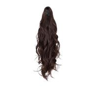 JIANBOHAIRS Synthetic Wavy Ponytail for Daily Use, Long Curly Pony Tail Extension Hairpieces for Women Daily Wear(Chestnut Brown)