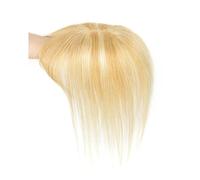 JIANBOHAIRS Topper de pelo humano con flequillo para mujeres con cabello fino, cobertura de 360°, 8 x 12 cm, extensiones de pelo a base de piel para adelgazar el cabello (10 pulgadas, P27-613)