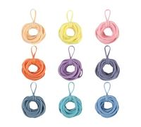 Jiangbered 1 Juego de Loom Potholder Loops con Tiras Elásticas para Telar Tejido Incluye Herramienta de Tejido Manual Aros para Pulseras Artesanales Y Kit DIY Ad, 9 Colores 180pcs, Individual