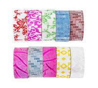 Jiangbered 10 Piezas Cinta Decorativa Washi para Tarjetas de Felicitación Scrapbooking Manualidades Envoltura de Regalos Hecha de Papel Elegante Y Resi, Mezclado, Individual