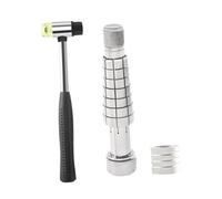 Jiangbered 2 Piezas Anillo Ensanchador Estirador Mandril Adaptador Herramienta Robusta de Acero Al Carbono para Modificar Diámetro Adecuado para Joyería Creativa