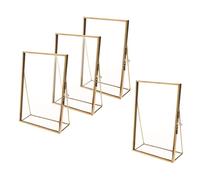 Jiangbered 4X Soporte/Cajón de Cristal para Fotos, Latón Negro