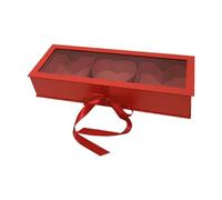Jiangbered Caja de Regalo con Forma de Flor Y Letra "Mamá", Decoración para El Día de La Madre, Vacía, Ligera Y Versátil para Manualidades, con Tapa, 2, Rojo, tal como se describe