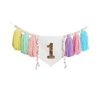 Jiangbered Pancarta para Silla Alta de Primer Cumpleaños, Accesorios para Fotos, Adorno Colgante, Decoración para Guardería, Decoración Navideña para El Hogar, D, Estilo C, Individual