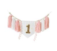 Jiangbered Pancarta para Silla Alta de Primer Cumpleaños, Accesorios para Fotos, Adorno Colgante, Decoración para Guardería, Decoración Navideña para El Hogar, D, Estilo a, Individual