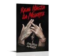 JIANGDANPPBEM Anuel AA - Real Hasta La Muerte Póster DecoMotif Posters Decora tu espacio Define Tu Estilo 16 x 24 pulgadas (40 x 60 cm) Frame-Anuel AA - Real Hasta La Muerte