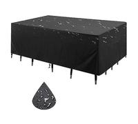 Jianghu Art Funda para muebles de jardín de 120 x 90 x 100 cm, funda de mesa de jardín al aire libre, impermeable, fundas de mesa de patio 600D de ratán resistente, fundas para muebles de jardín a