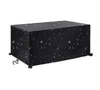 Jianghu Art Fundas para muebles de jardín grandes impermeables para exteriores, 215 x 165 x 100 cm, cubierta para mesa de jardín, resistente al viento, anti-UV, cubierta rectangular para mesa de patio