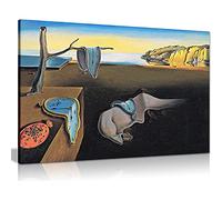 Jianghu Art Salvador Dali Persistencia del tiempo - Salvador Dali La persistencia de los relojes de memoria Pintura al óleo surrealista Lienzo Póster 115x55cm Con marco