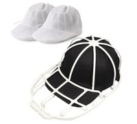 JIANGLAI Arandela para gorras, jaula de béisbol para lavadora, protector moldeador de sombreros con jaula de marco y bolsa de lavandería con cordón, mantiene tus gorras en forma, paquete de 3