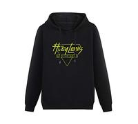 JIANGPANGUANLAN Huey Lewis and The News American Rock Band Men Hoodies Unisex tee Black Pullover Sweatshirts XXL