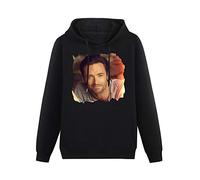 JIANGPANGUANLAN Hugh Jackman Men Hoodies Unisex tee Black Pullover Sweatshirts M