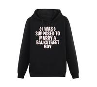 JIANGPANGUANLAN I Was Supposed To Marry A Backstreet Boy Men Hoodies Unisex tee Black Pullover Sweatshirts S