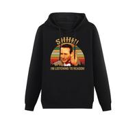JIANGPANGUANLAN I'm Listening To Reason Pee-Wee Herman Big Adventure Men Hoodies Unisex tee Black Pullover Sweatshirts XXL