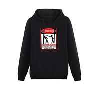 JIANGPANGUANLAN Warning To Avoid Injury Don't Tell Me How To Do My Job Men Hoodies Unisex tee Black Pullover Sweatshirts S