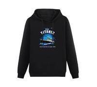 JIANGPANGUANLAN White Star Line Rms Titanic The Ship of Dreams Men Hoodies Unisex tee Black Pullover Sweatshirts XXL
