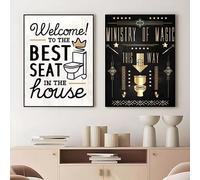 JIANGSHANDAIYOUCAIREN Impresión de lienzo de arte de pared del cartel del baño para la decoración del hogar del inodoro sin marco-30x40cmX2