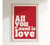 JIANGSHANDAIYOUCAIREN Minimalismo Música Carteles Amor Letras Arte de pared Pintura de lienzo inspirado Sala de estar Dormitorio Decoración del hogar Sin marco-A_40x50cm