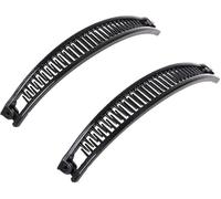 Jiangshaoshuai 2 pinzas para el pelo en forma de plátano, herramienta de peinado para el pelo, diadema ancha de plástico retro de moda para mujeres y niñas