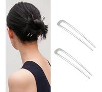 Jiangshaoshuai Horquilla de metal para moño en forma de U, 2 piezas, estilo vintage, adecuada para mujeres y niñas