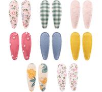 Jiangshaoshuai Juego de 16 pinzas para el pelo de bebé, adecuadas para cabello fino y suave, pinzas para el pelo de lazo de flores, pinzas de cocodrilo totalmente forradas, adecuadas para bebés y
