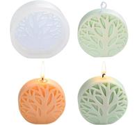 Jiangshaoshuai Molde de vela de árbol de la vida, molde de resina en forma de árbol 3D, adecuado para hacer velas, jabón hecho a mano, manualidades de aromaterapia, decoración del hogar