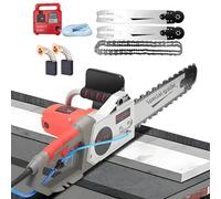 JIANGYUXINLI Motosierra de Mano para Hormigón y Muros - Cortadora de Hormigón Eléctrica con Cadena de Diamante, Sierra de Mano 5800W/6500W, Bomba de Agua, Profundidad 35/48 cm, 2 Escobillas De Carbón