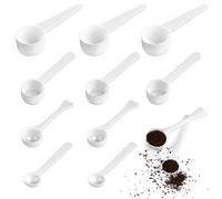JIANGZHIB 12 cucharas medidoras, cucharas dosificadoras blancas. Contiene 1 g, 3 g, 5 g, 10 g, cucharas medidoras de proteínas, cucharas medidoras de gramo, juego de cucharas medidoras para hornear,