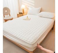 JIANINGHOME - Protector de colchón impermeable, 150 x 200 cm, sábana bajera antideslizante para hoteles de dormitorio apartamentos