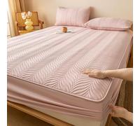 JIANINGHOME Protector de colchón impermeable de algodón, sábana bajera ajustable de 90 x 200 pulgadas, fácil cuidado, suave y cómoda