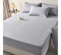 JIANINGHOME Protector de colchón impermeable, sábana bajera ajustable, 120 x 200 cm, sábana bajera ajustable, extraprofundo, para cama individual, doble, king y super king, protector de colchón