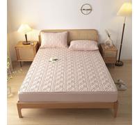 JIANINGHOME Protector de colchón impermeable, sábana bajera ajustable, 180 x 200 cm, con una goma elástica, suave y resistente