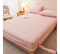 JIANINGHOME Protector de colchón impermeable, sábana bajera ajustable de 150 x 200 pulgadas, fácil de cuidar y limpiar, material suave, resistente al encogimiento y a la decoloración